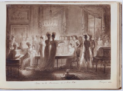 Meridiana Pavilion of the Pitti Palace in Florence, Illustration from the Grand Album of Elisa Bonaparte, 1813 by Joseph Franque